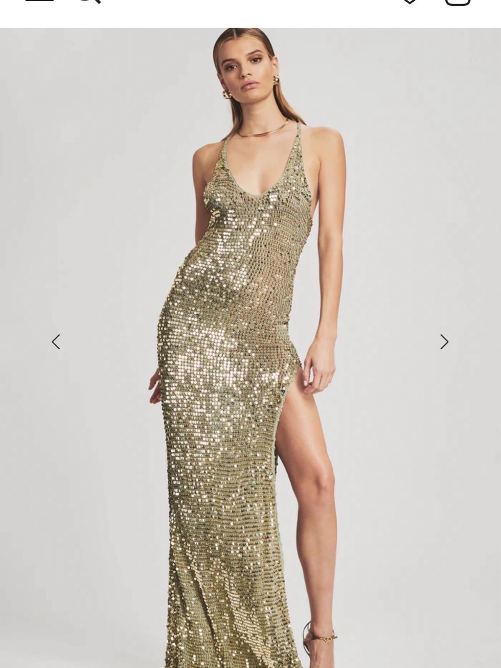 Retrofete Gold Sequin Maxi Dress SOLD OUT ON REVOLVE AND RETROFETE